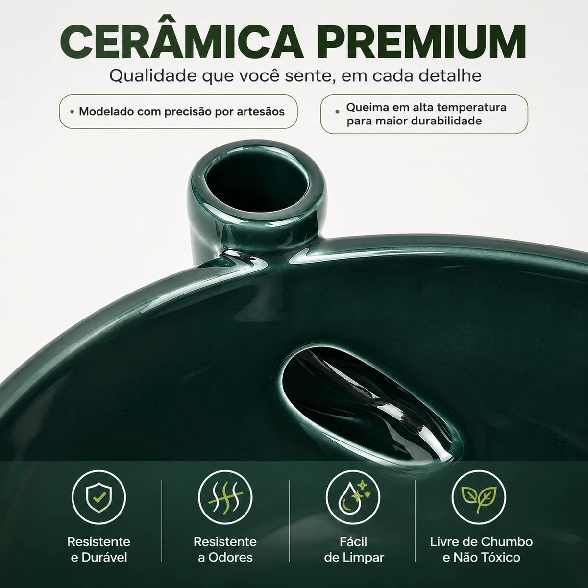 Tigela de Cerâmica para Lavar Frutas com Redemoinho Automático