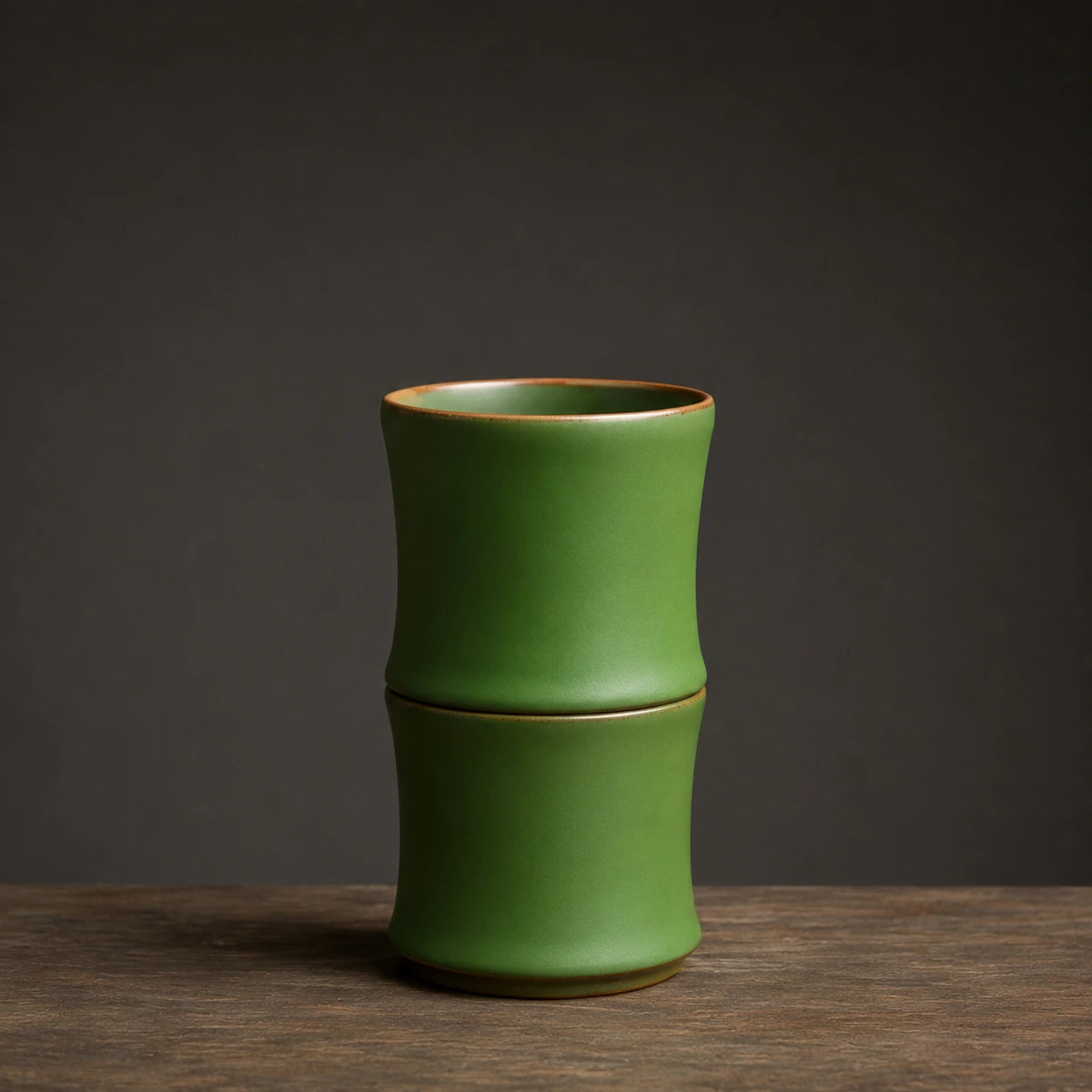 Xícara de Chá em Cerâmica Estilo Bambu | 80ml | Ritual, Design e Inovação para o Seu Lar
