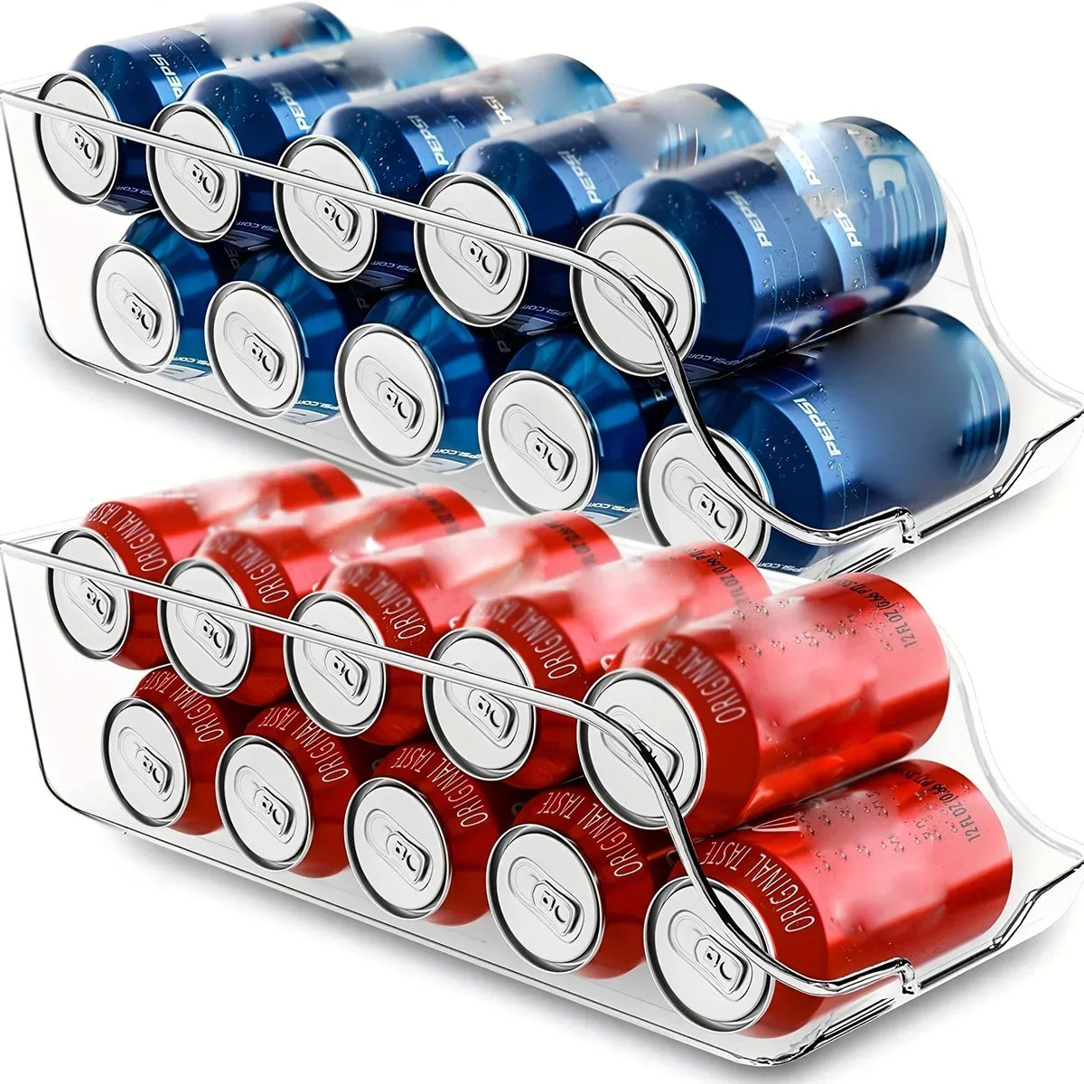Refrigerator Organizer Bins Soda Cans Dispenser Bins Can Dispensers Auto Rolling Dispenser Fridge Organizer Pantry Organizer