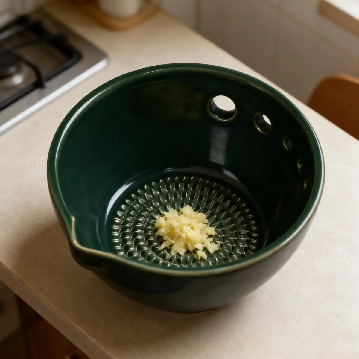 Garlic Grater Dish 2 in 1 Resin Small Grinder Garlic Plate Grater Vegetable Chopper for Ginger Vegetable Kale Thyme Basil