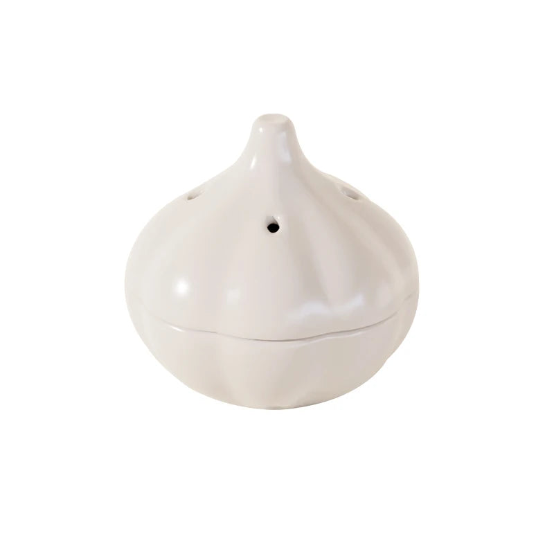 Pote de Cerâmica para Alho VISMOOR — Mantém Fresco | Design em Formato de Alho