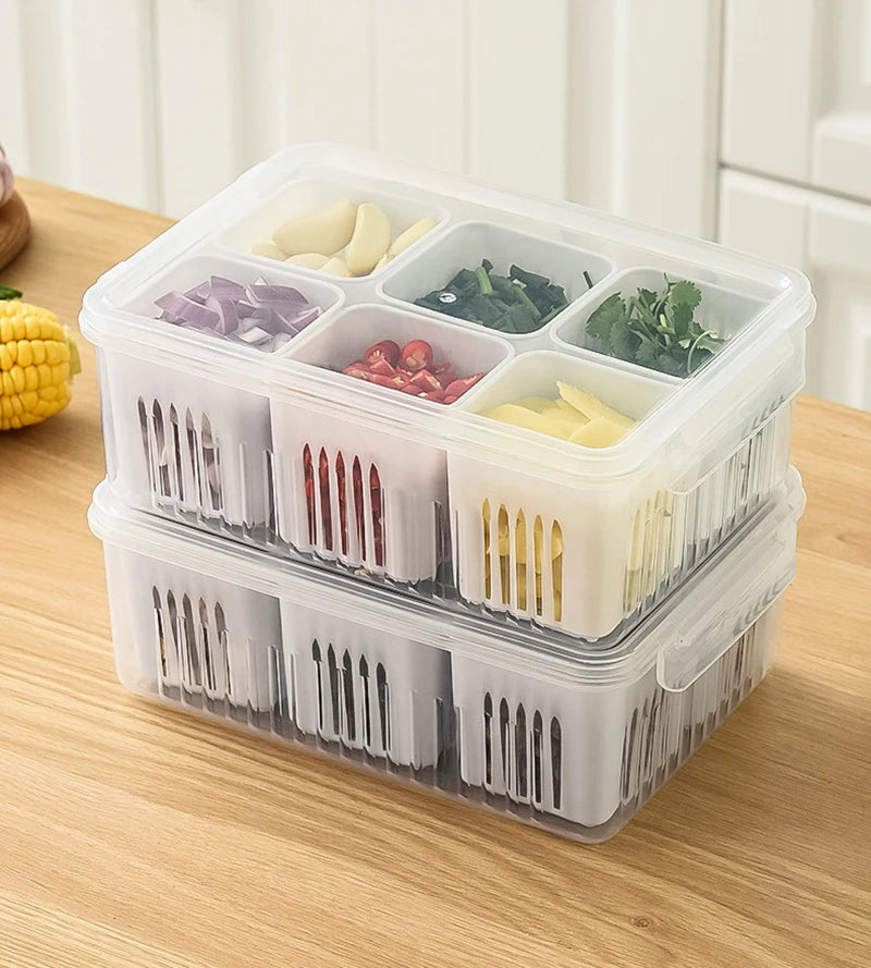 Organizador Modular para Geladeira com Cestos Drenantes