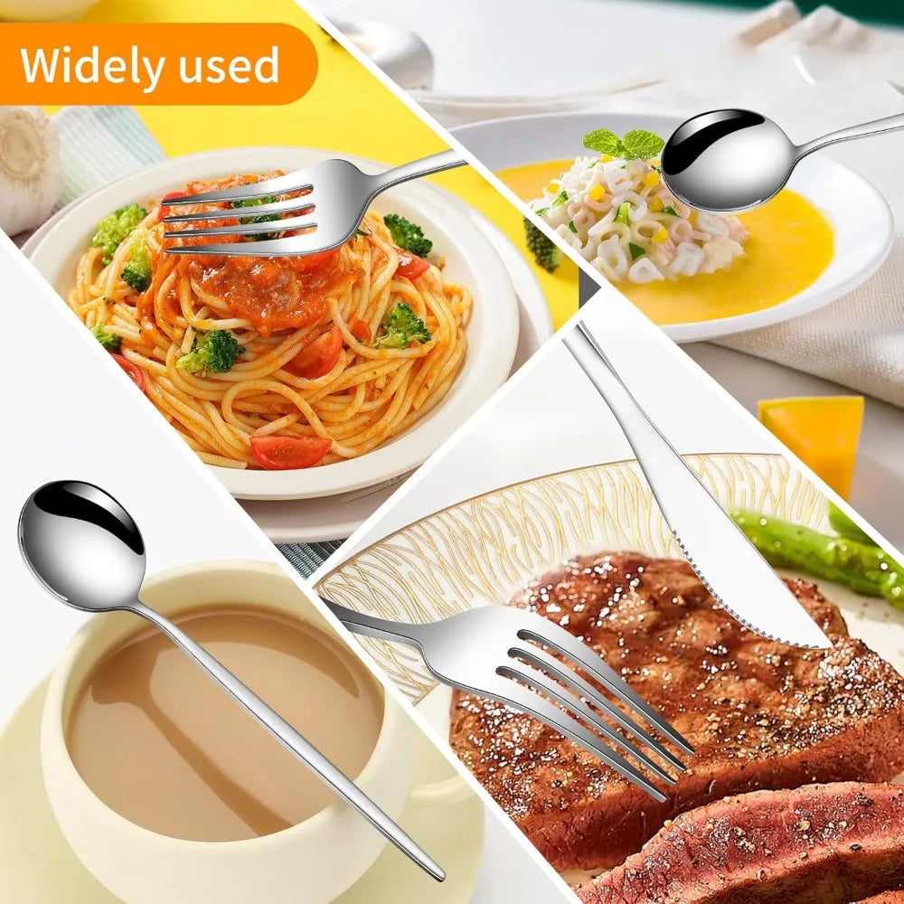 Conjunto de Talheres 24 Peças FEB.WIND — Aço Inoxidável Premium para 6 Pessoas