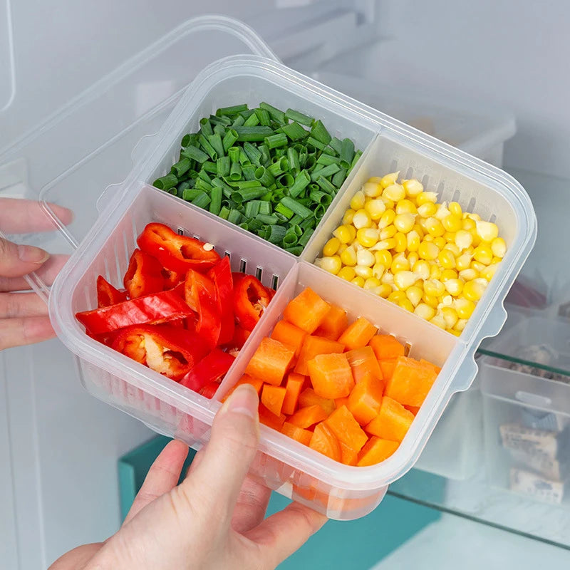 Organizador Modular para Geladeira com Cestos Drenantes