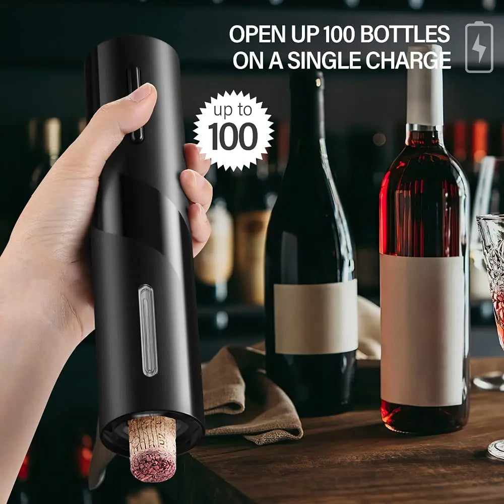 Electric Wine Opener Rechargeable Automatic Corkscrew Wine Openers for Beer Bottle Opener Foil Cutter Kitchen Bar Can Opener