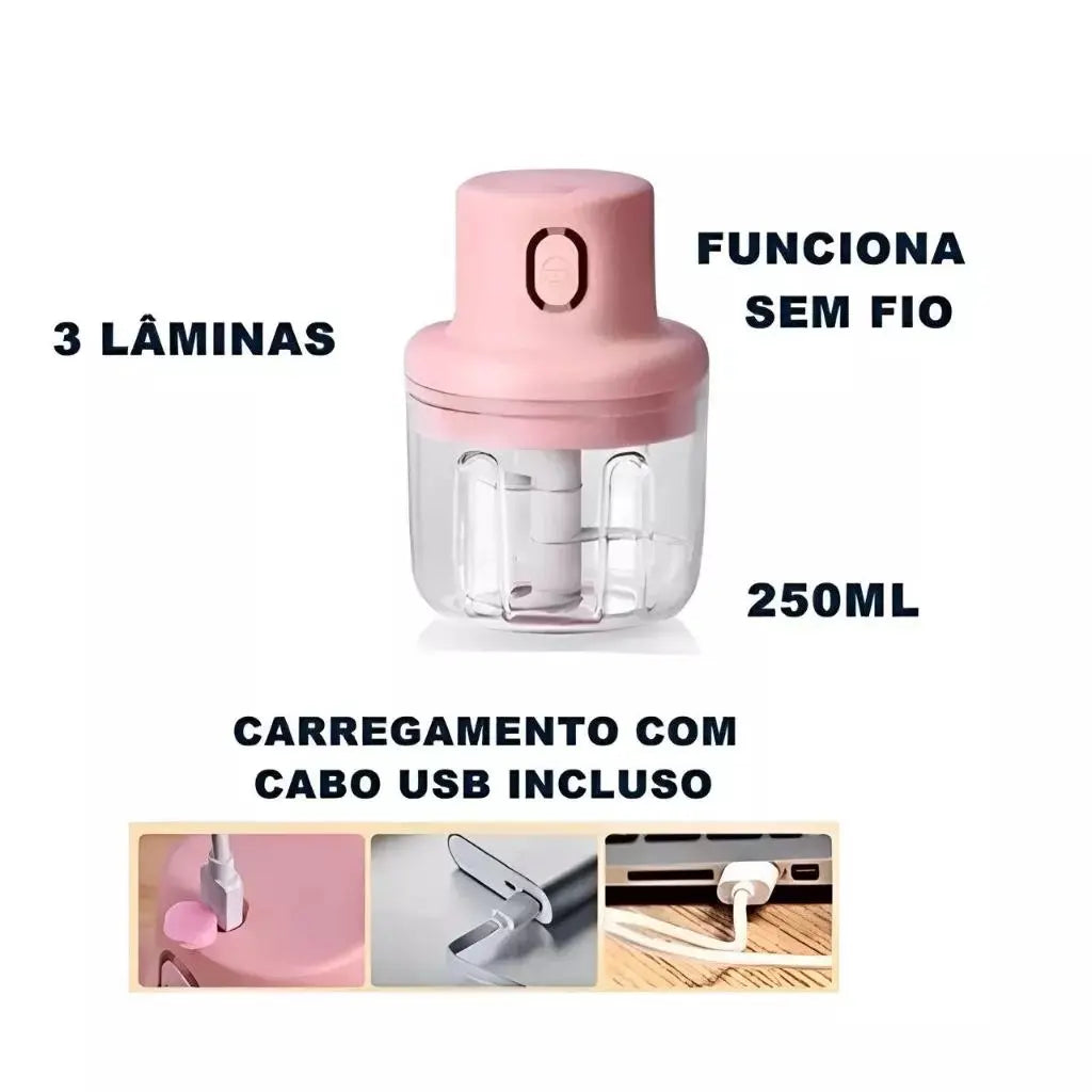 Triturador de Legumes Fayttime Elétrico e Portátil