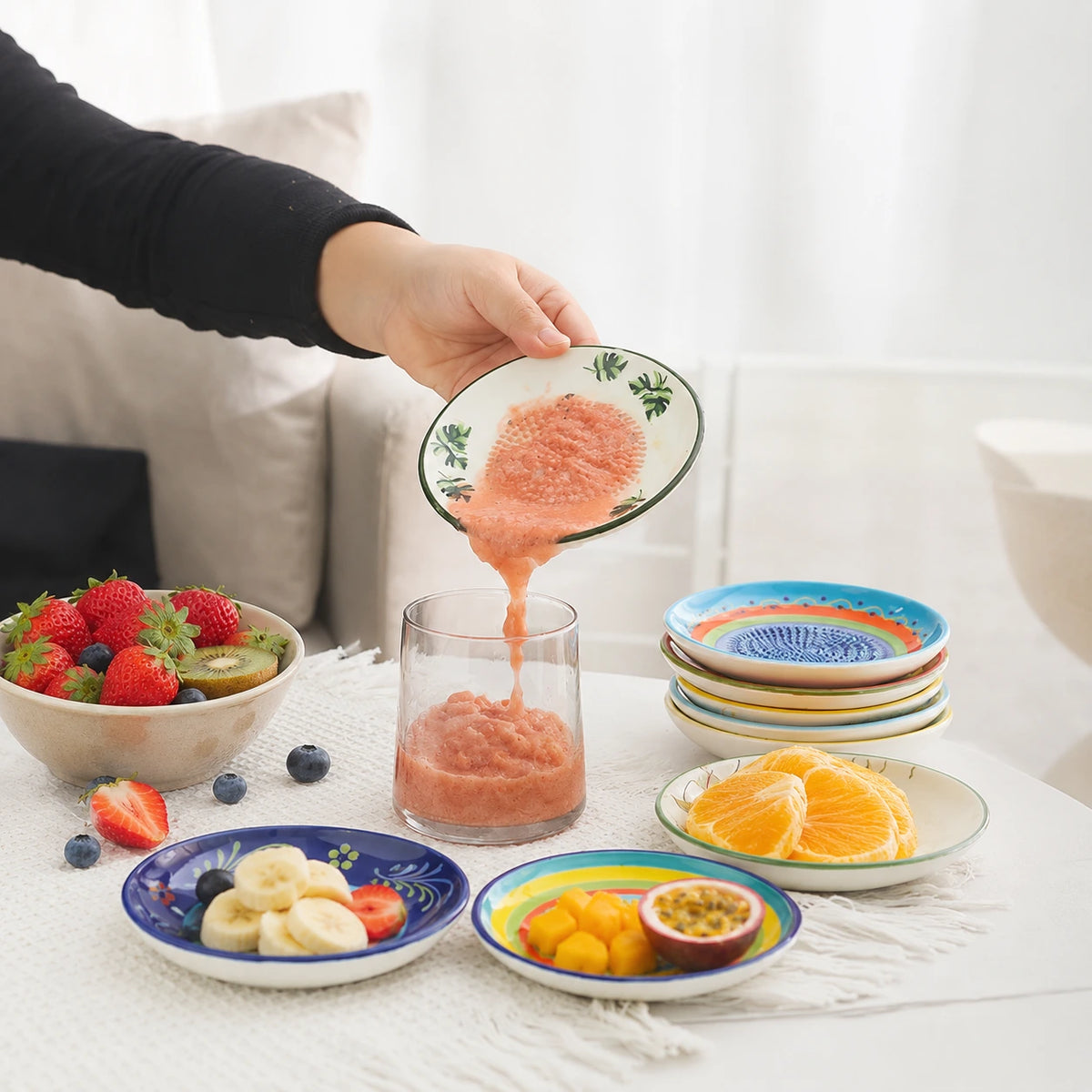Prato de Cerâmica Artesanal  GaindTempo Ralador de Legumes e Frutas - COMPRE 2 E LEVE 3