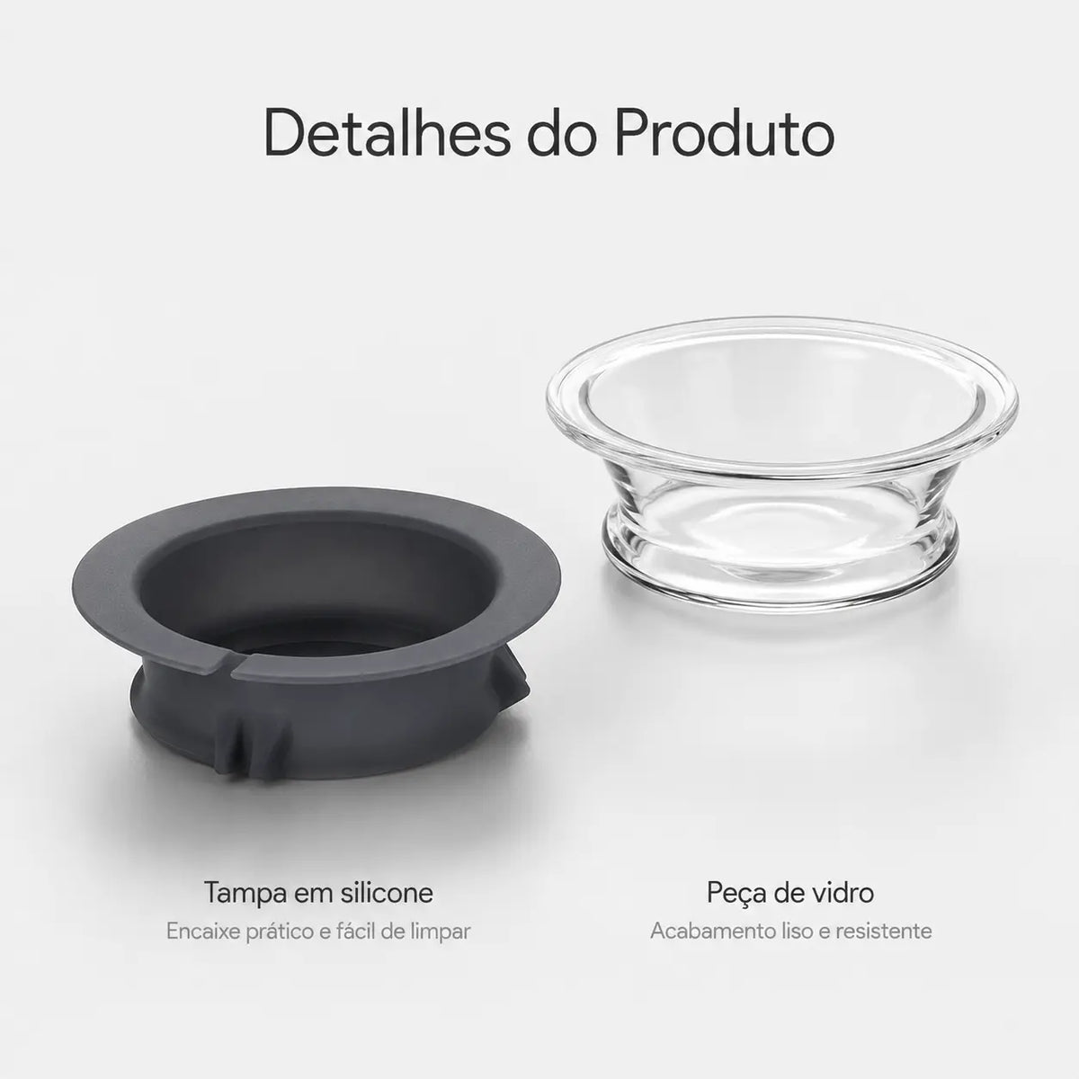 Cafeteira de Vidro Transparente — Servidor Pour Over Resistente ao Calor 360ml, 600ml e 800ml