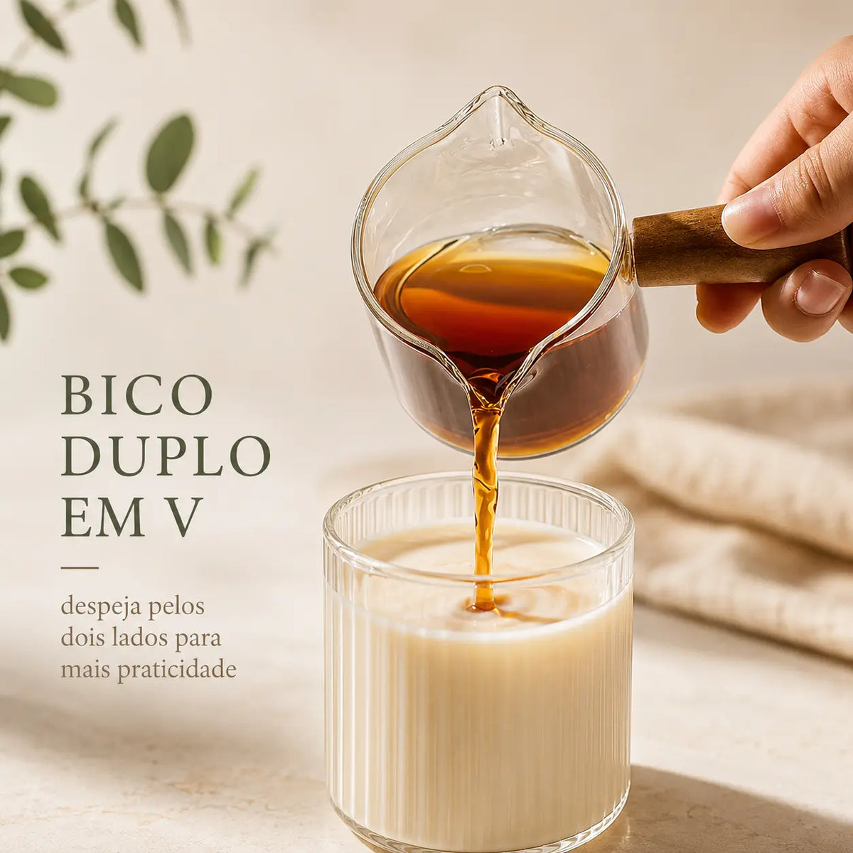 Xícara Medidora de Vidro Resistente ao Calor para Espresso 75ml