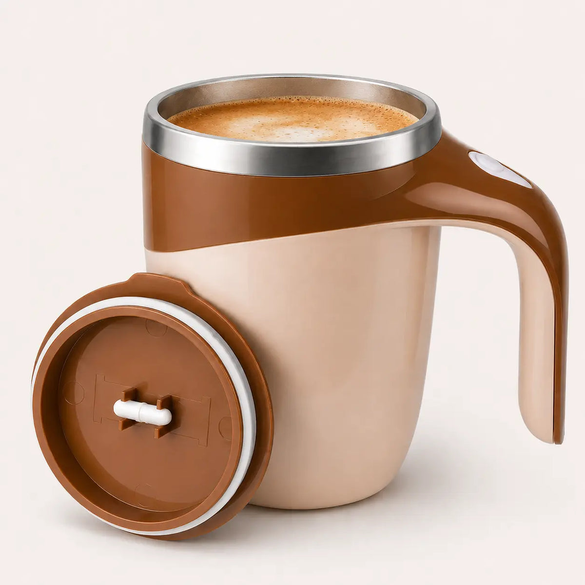 Caneca Elétrica Misturadora Magnética — 380ml | Recarregável USB | Aço Inox GainDTempo