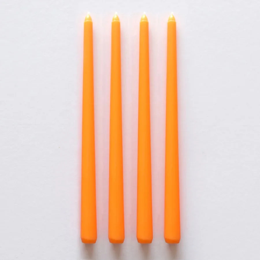 4Pcs Gradient Color Candle Conical Long Rod Candles Dripless Smokeless Candle Romantic Wedding Birthday Party Table Decoration