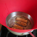 Tampa de Silicone Anti-Fritura para Qualquer tipo de Panela - Dobrável e Flexível