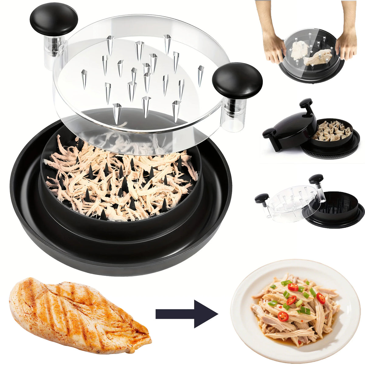 Desfiador Manual de Carnes 360° GainDTempo
