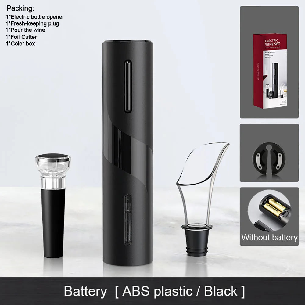 Electric Wine Opener Rechargeable Automatic Corkscrew Wine Openers for Beer Bottle Opener Foil Cutter Kitchen Bar Can Opener