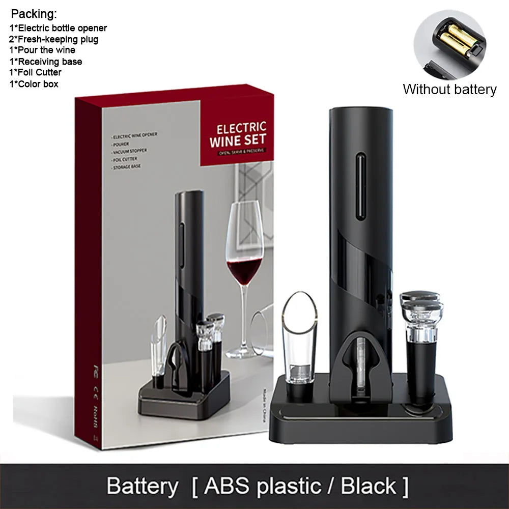 Electric Wine Opener Rechargeable Automatic Corkscrew Wine Openers for Beer Bottle Opener Foil Cutter Kitchen Bar Can Opener