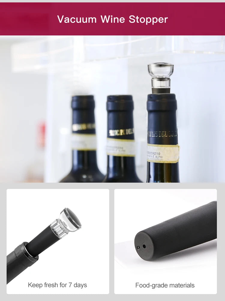 Electric Wine Opener Rechargeable Automatic Corkscrew Wine Openers for Beer Bottle Opener Foil Cutter Kitchen Bar Can Opener