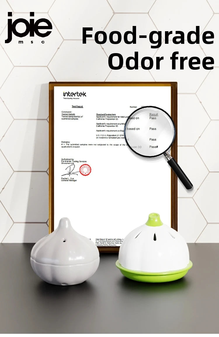 Pote de Cerâmica para Alho VISMOOR — Mantém Fresco | Design em Formato de Alho