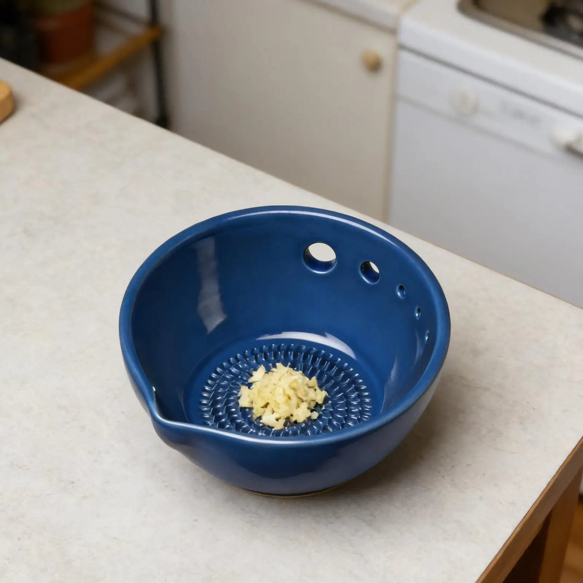 Garlic Grater Dish 2 in 1 Resin Small Grinder Garlic Plate Grater Vegetable Chopper for Ginger Vegetable Kale Thyme Basil