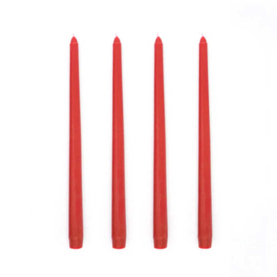4Pcs Gradient Color Candle Conical Long Rod Candles Dripless Smokeless Candle Romantic Wedding Birthday Party Table Decoration