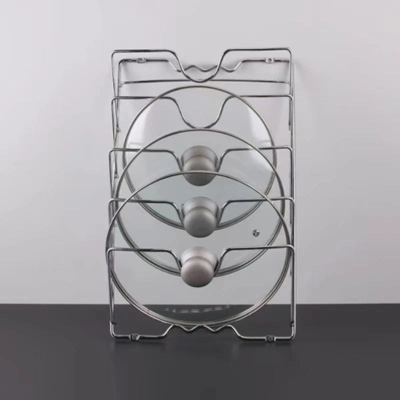 Rack Organizador de Tampas de Panelas — 5 Camadas | Parede | Antiferrugem