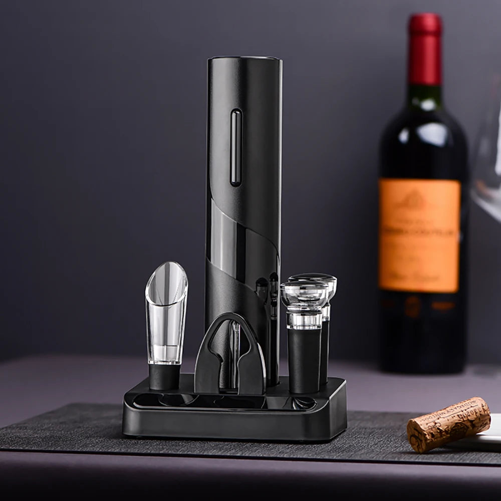 Electric Wine Opener Rechargeable Automatic Corkscrew Wine Openers for Beer Bottle Opener Foil Cutter Kitchen Bar Can Opener
