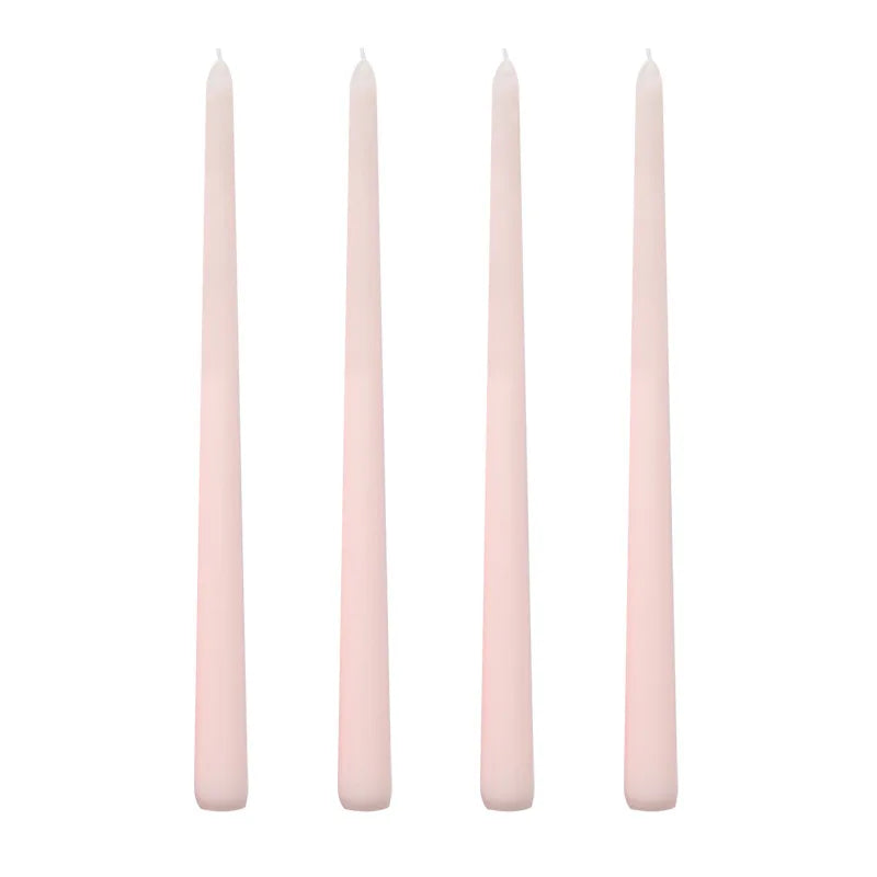 4Pcs Gradient Color Candle Conical Long Rod Candles Dripless Smokeless Candle Romantic Wedding Birthday Party Table Decoration