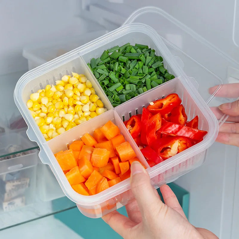 Organizador Modular para Geladeira com Cestos Drenantes