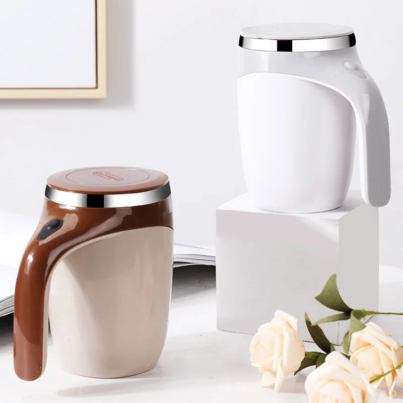 Caneca Elétrica Misturadora Magnética — 380ml | Recarregável USB | Aço Inox GainDTempo