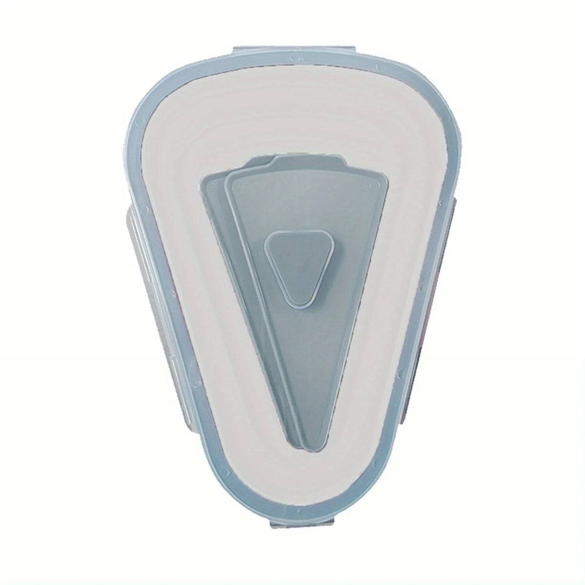 1pc Kitchen Organizers Pizza Slice Food Container With Lids Silicone Reusable Lunch Box Foldable Pizza Slice Storage Holder Save