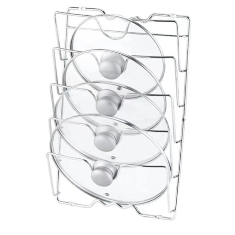 Rack Organizador de Tampas de Panelas — 5 Camadas | Parede | Antiferrugem