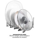 Rack Ajustável Organizador De Tampas de Panelas e Utensílios de Cozinha Compre 2 Leve 3