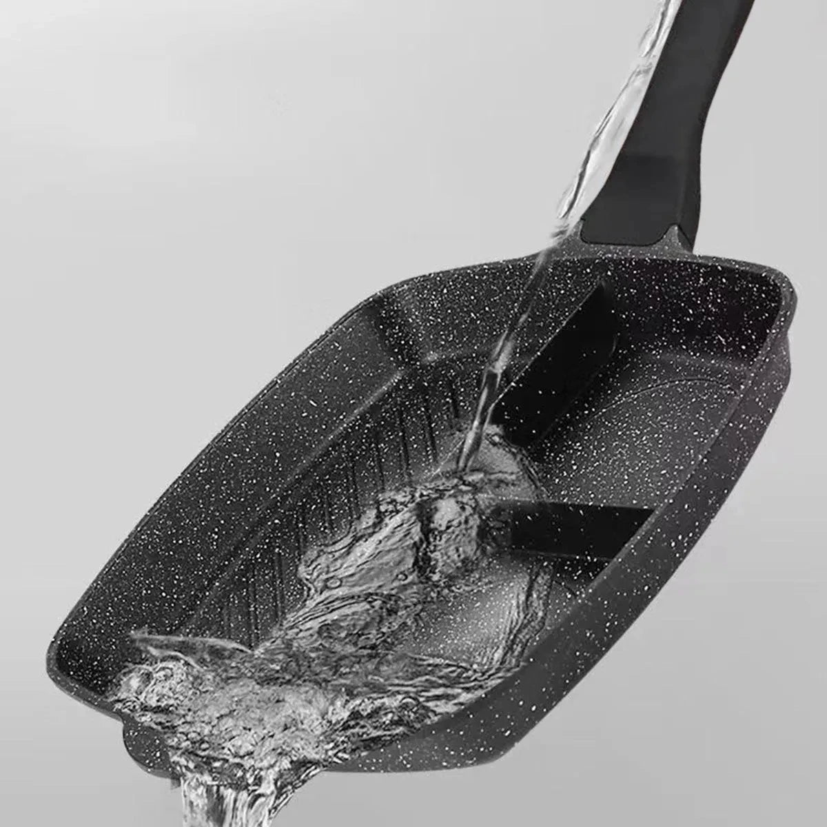 Panela de omelete multifuncional três em um antiaderente de pedra