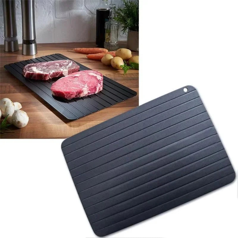 Tábua de descongelamento de gelo para derretimento rápido, bife, frutos do mar