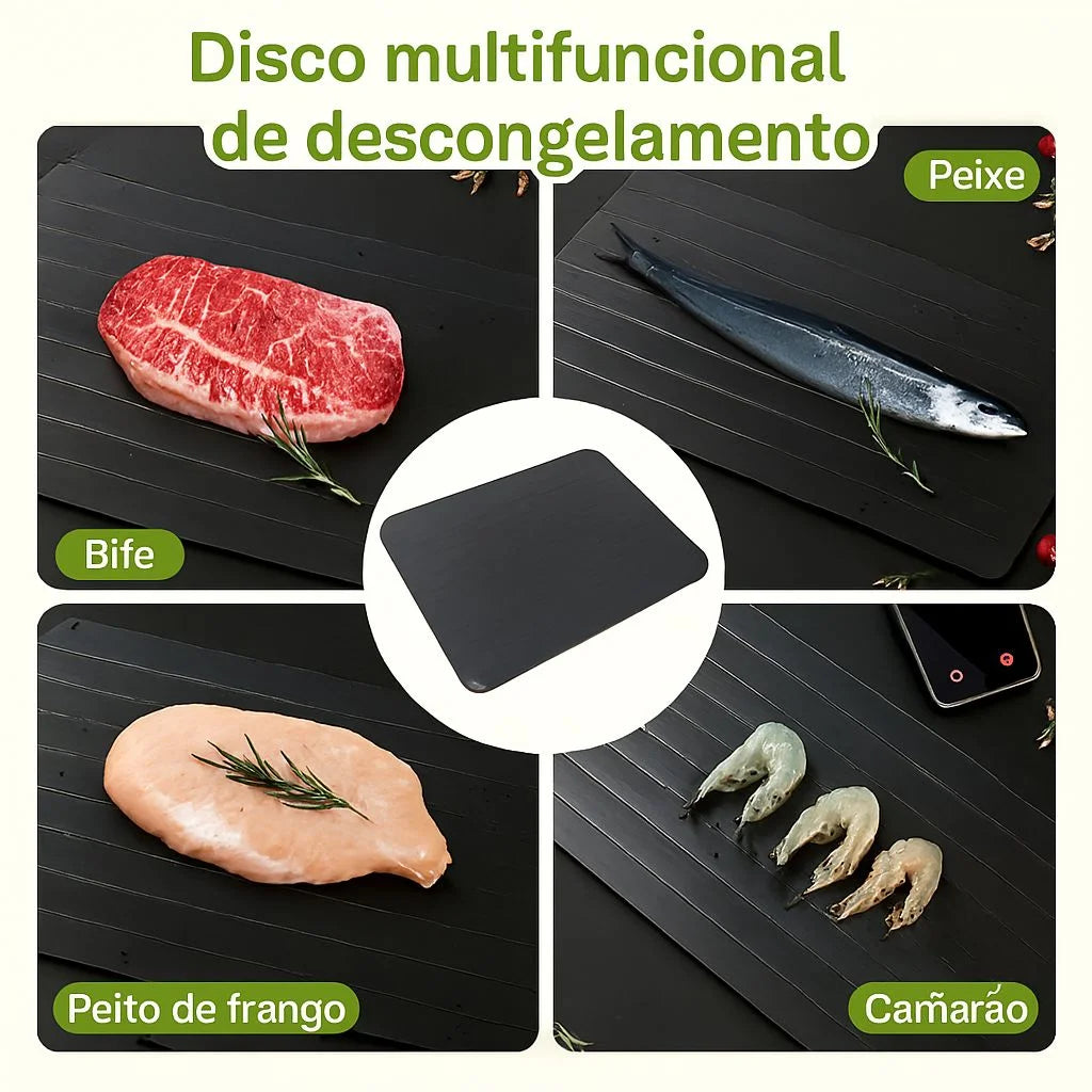 Tábua de descongelamento de gelo para derretimento rápido, bife, frutos do mar